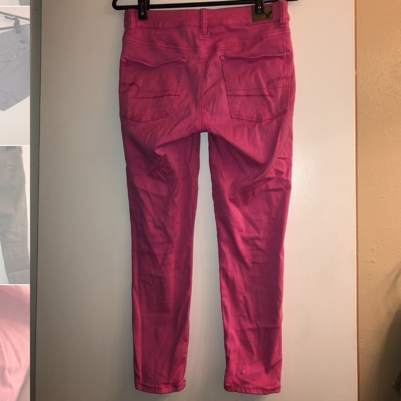 American Eagle Bright pink stretch jegging - Picture 2 of 3